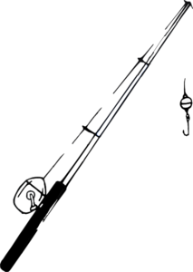 Download Fishing Pole B And W Clip Art at Clker.com - vector clip ...