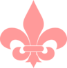 Peach Fleur De Lis Clip Art