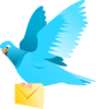 A Flying Pigeon Delivering A Message Clip Art