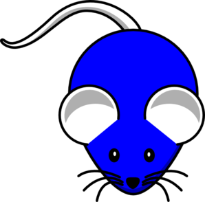 Blue White Mouse Clip Art
