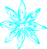 Aqua Flower Clip Art