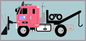 Tow Truck With Snow Plow Clip Art