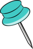 Teal Pin Clip Art