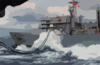 Usns Arctic (t-aoe 8) Transfers Fuel And Supplies To Uss George Washington (cvn 73) Clip Art