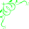 Lime Green Heart Swirls Clip Art