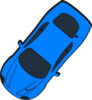 Blue Car - Top View - 230 Clip Art