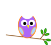 Purple Owl Clip Art