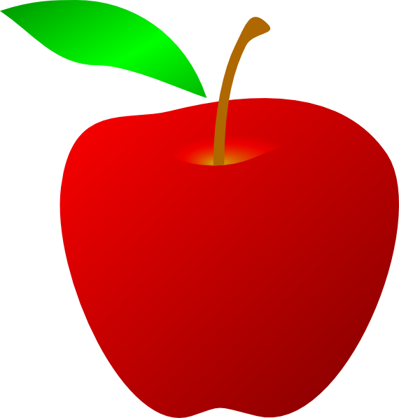 Download Red Apple Clip Art at Clker.com - vector clip art online ...