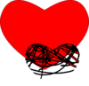 Heart Black And Red Clip Art