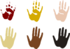 Diversity Palms Clip Art