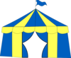 Yellow & Blue Circus Tent 2 Clip Art