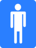 Men Bathroom Blue Sign Clip Art