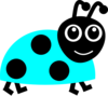 Light Blue Ladybug Clip Art