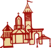 City Red Castle Clip Art