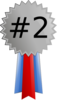 Silver Medal Numbered Clip Art