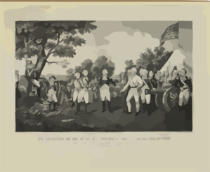 Surrender Of General Burgoyne At Saratoga N.y. Oct. 17th. 1777 Clip Art