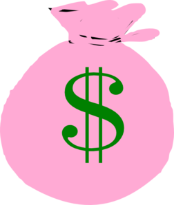 Pink Money Bag Clip Art