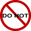 Do Not Sign Clip Art