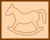 Outline Rocking Horse Clip Art