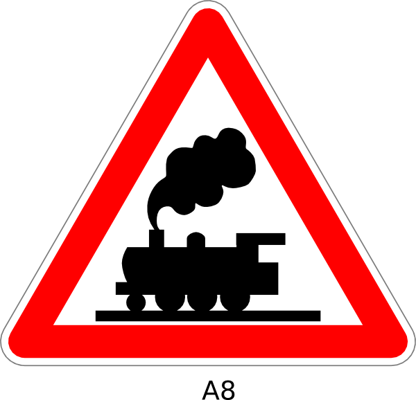 Railroad Crossing Sign SVG
