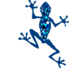 Blue Spotted Frog Clip Art