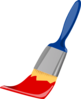 Paint Brush Blue And Red Clip Art