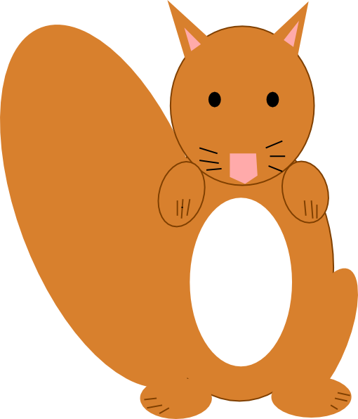 Brown Squirrel Clip Art at Clker.com - vector clip art online, royalty