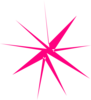 Pink Star Sparkles Clip Art