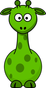 Green Giraffe Clip Art