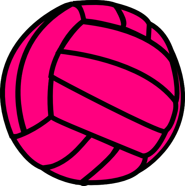 Pink Volleyball Ball Clip Art