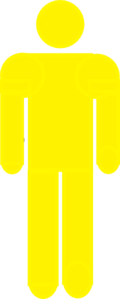 Yellow Stick Figure Clip Art
