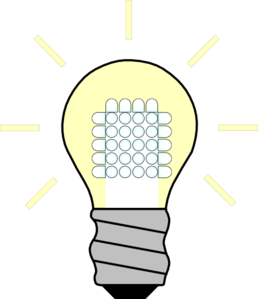 Light Bulb Led On Clip Art