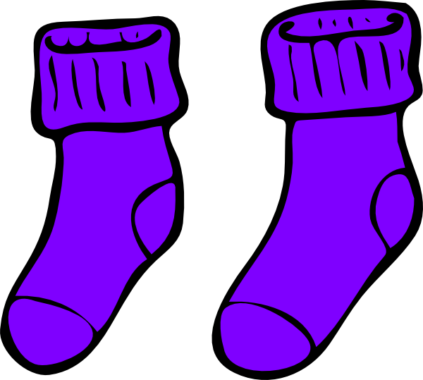 Purple Sock Clip Art at  - vector clip art online