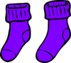 Purple Sock Clip Art