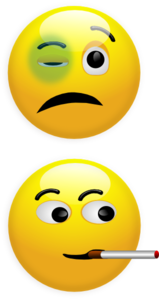 Smoking Smiley Clip Art