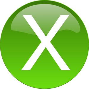 Green X Clip Art