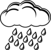 Cloud With Rain Outline Clip Art