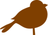 Brown Chubby Bird Clip Art
