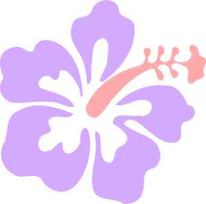 Purple & Pink Hibiscus Clip Art