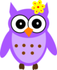 Purple Baby Girl Owl  Clip Art