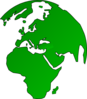 African Globe Map Green Clip Art