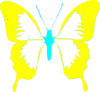 Butterfly Yellow  Clip Art