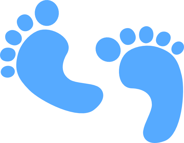 Baby Feet - Blue Clip Art at Clker.com - vector clip art online