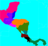 Central America Blank Colored Map Clip Art