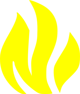 Yellow Solid Flame Clip Art
