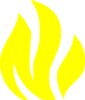 Yellow Solid Flame Clip Art