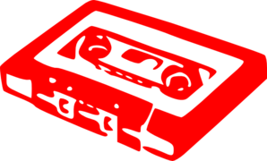 Cassette Red  Clip Art