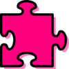 Pink Jigsaw Piece Clip Art