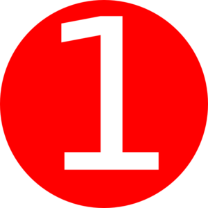 Red, Rounded,with Number 1 Clip Art at Clker.com - vector clip art