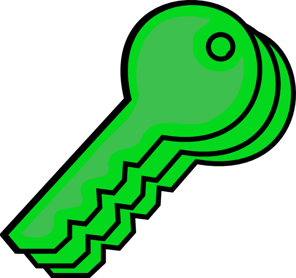 Green Keys Clip Art at Clker.com - vector clip art online ...